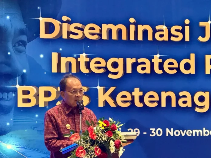 Gubernur Bali Wayan Koster secara resmi membuka kegiatan Diseminasi Journey Integrated Report BPJS Ketenagakerjaan yang digelar di Merusaka, Nusa Dua.