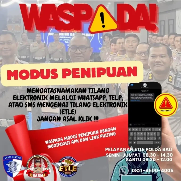 Berkedok Tilang Elektronik, Ditlantas Polda Bali Ungkap Maraknya Modus Penipuan