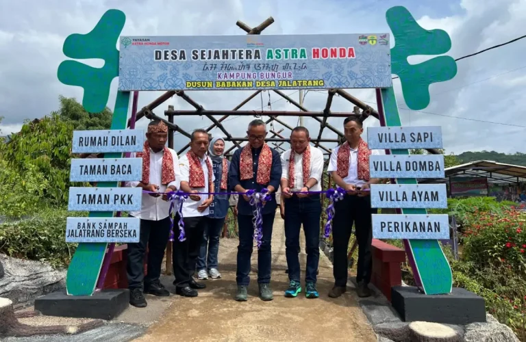 Yayasan Astra Honda Motor (AHM) melaksanakan Program Desa Sejahtera di Desa Jalatrang, Ciamis, untuk mengembangkan potensi lokal dan mendorong masyarakat yang mandiri, sehat, dan berdaya saing.