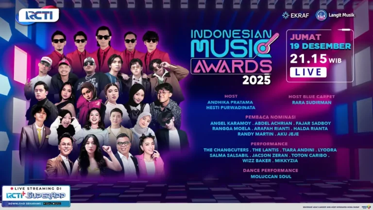 Indonesian Music Awards 2025 akan digelar pada 19 Desember dan menampilkan penghargaan serta penampilan spesial musisi terbaik Indonesia.
