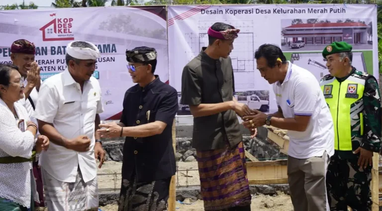 Pemerintah Kabupaten Klungkung menandai langkah strategis ekonomi desa melalui pembangunan fisik Koperasi Merah Putih di Desa Tusan