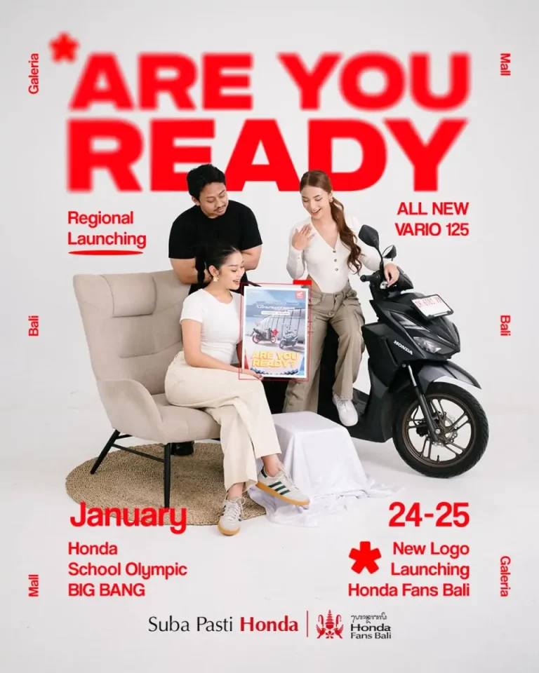 All New Honda Vario 125 dijadwalkan meluncur melalui rangkaian Regional Public Launching (RPL) yang akan berlangsung pada 24–25 Januari 2026 di Mall Bali Galeria
