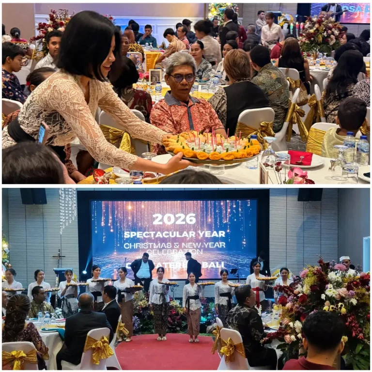 Osa Catering Bali menggelar perayaan Natal dan Tahun Baru 2026 bersama keluarga kurang mampu serta anak-anak Panti Asuhan Eben Haezer