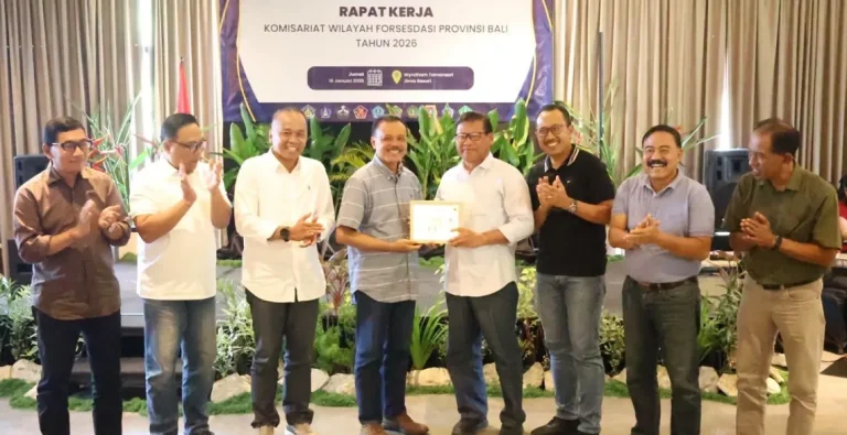 Penjabat Sekretaris Daerah Kota Denpasar, I Gusti Ngurah Eddy Mulya, menghadiri Rapat Kerja Komisariat Wilayah (Komwil) Forsesdasi Provinsi Bali Tahun 2026