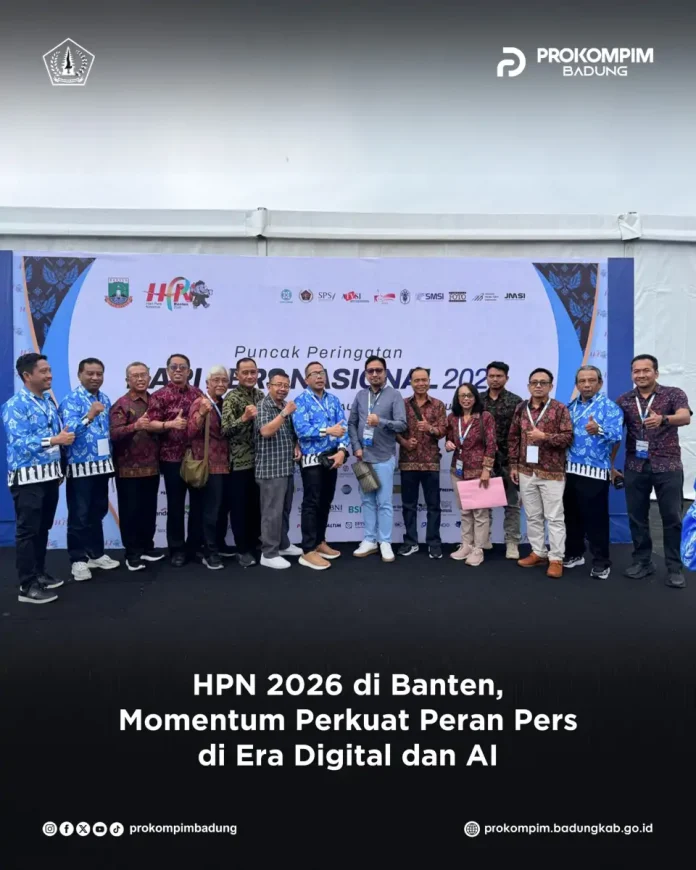 Peringatan puncak Hari Pers Nasional (HPN) 2026 yang dipusatkan di Provinsi Banten menjadi ruang refleksi sekaligus penguatan peran pers di tengah perubahan lanskap informasi akibat pesatnya perkembangan teknologi digital dan kecerdasan buatan (Artificial Intelligence/AI).