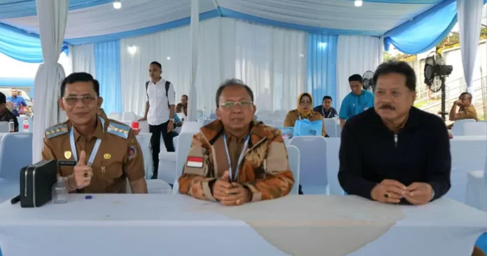 Bupati Klungkung I Made Satria bersama Wakil Bupati Tjokorda Gde Surya Putra mengikuti Rakornas Pemerintah Pusat dan Daerah Tahun 2026.