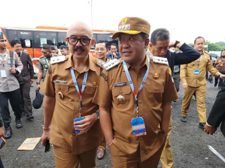 Bupati Bangli Sang Nyoman Sedana Arta bersama Wakil Bupati I Wayan Diar pada Rakornas Rencana Pembangunan Jangka Menengah Nasional 2025–2029.