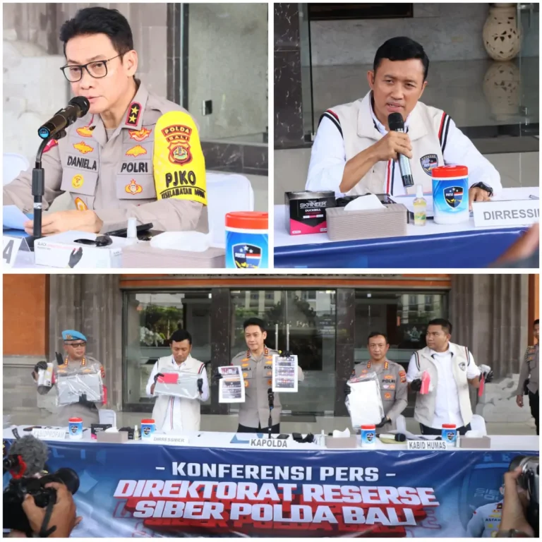 Kepolisian Daerah (Polda) Bali melalui Direktorat Reserse Siber berhasil mengungkap praktik judi online berskala internasional yang beroperasi di wilayah Bali.