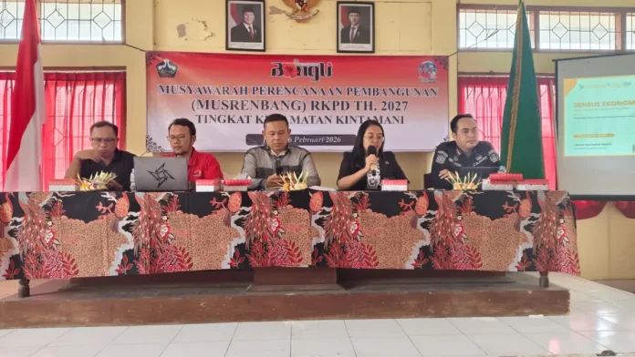 Kecamatan Kintamani mengadakan Musrenbang pada 6 Februari 2026 untuk menyerap aspirasi masyarakat dalam penyusunan RKPD 2027 yang berfokus pada pembangunan berkelanjutan.