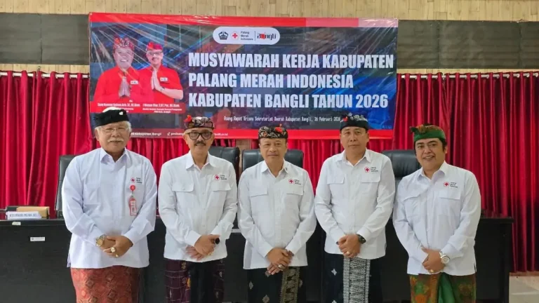 PMI Kabupaten Bangli menggelar Mukerkab 2026 di Ruang Krisna, yang dibuka oleh Wakil Bupati I Wayan Diar, untuk meningkatkan sinergi kemanusiaan dan merancang program kerja organisasi setahun ke depan.
