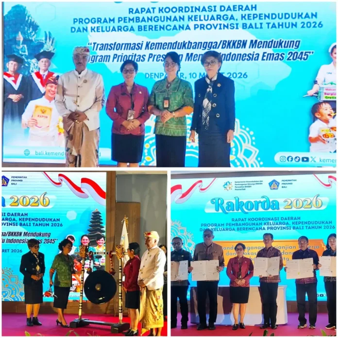 Kementerian Kependudukan dan Pembangunan Keluarga/Badan Kependudukan dan Keluarga Berencana Nasional (Kemendukbangga/BKKBN) Perwakilan Provinsi Bali menggelar Rapat Koordinasi Daerah (Rakorda) Program Pembangunan Keluarga, Kependudukan, dan Keluarga Berencana (Bangga Kencana) Provinsi Bali Tahun 2026.