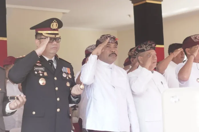 Ketua DPRD Kabupaten Buleleng, Ketut Ngurah Arya, S.M., saat menghadiri Hari Ulang Tahun (HUT) Kota Singaraja ke-422 Senin (30 Maret 2026)