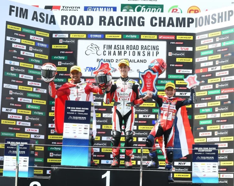 Pebalap Astra Honda Racing Team tampil kompetitif di ARRC 2026 Buriram dengan Rheza Danica Ahrens sukses meraih podium kedua pada race pertama kelas AP250.