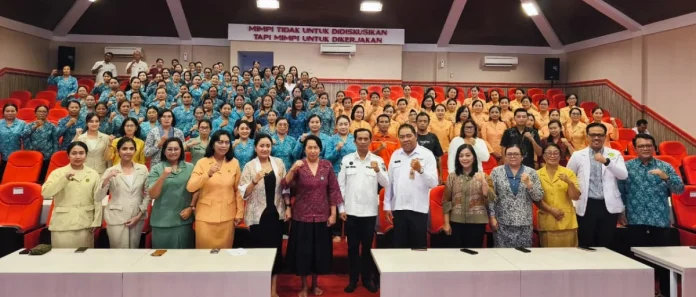 TP PKK Kabupaten Bangli menggelar kegiatan literasi kesehatan ibu untuk meningkatkan kesadaran pencegahan kanker serviks dan mewujudkan generasi sehat menuju Indonesia Emas 2045.