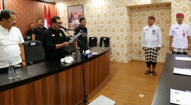 Pelantikan dan pengambilan sumpah/janji Jabatan Pimpinan Tinggi Pratama, Administrator, serta Pengawas yang dipimpin langsung Bupati Tabanan, Dr. I Komang Gede Sanjaya, S.E., M.M., di Tabanan Convention Center (TCC), Jumat 19 Juni 2026.