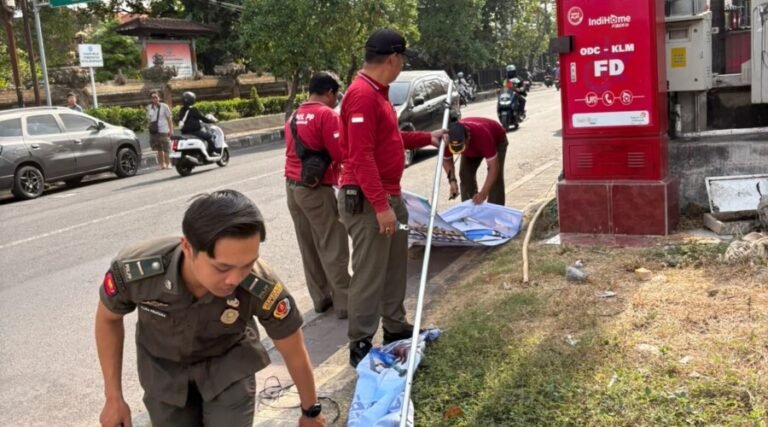 176 Baliho hingga Spanduk Ditertibkan di Denpasar, Ini Lokasi Penertibannya