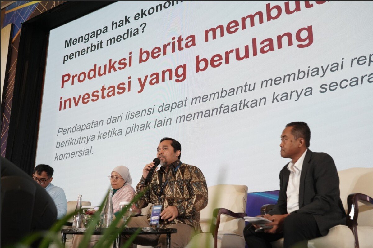 IDMC 2026 membahas perlindungan hak ekonomi karya jurnalistik dalam RUU Hak Cipta untuk menjamin kompensasi yang adil, melindungi hak jurnalis, dan mengatur pemanfaatan konten oleh platform digital serta AI. IDMC 2026 membahas perlindungan hak ekonomi karya jurnalistik dalam RUU Hak Cipta untuk menjamin kompensasi yang adil, melindungi hak jurnalis, dan mengatur pemanfaatan konten oleh platform digital serta AI.